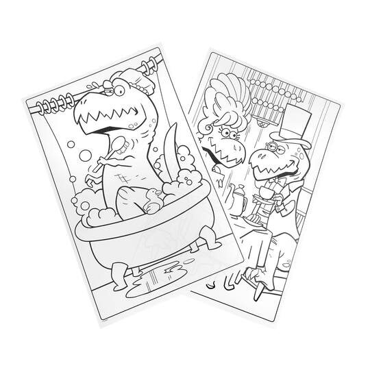 crayola the trouble with trex giant coloring pages